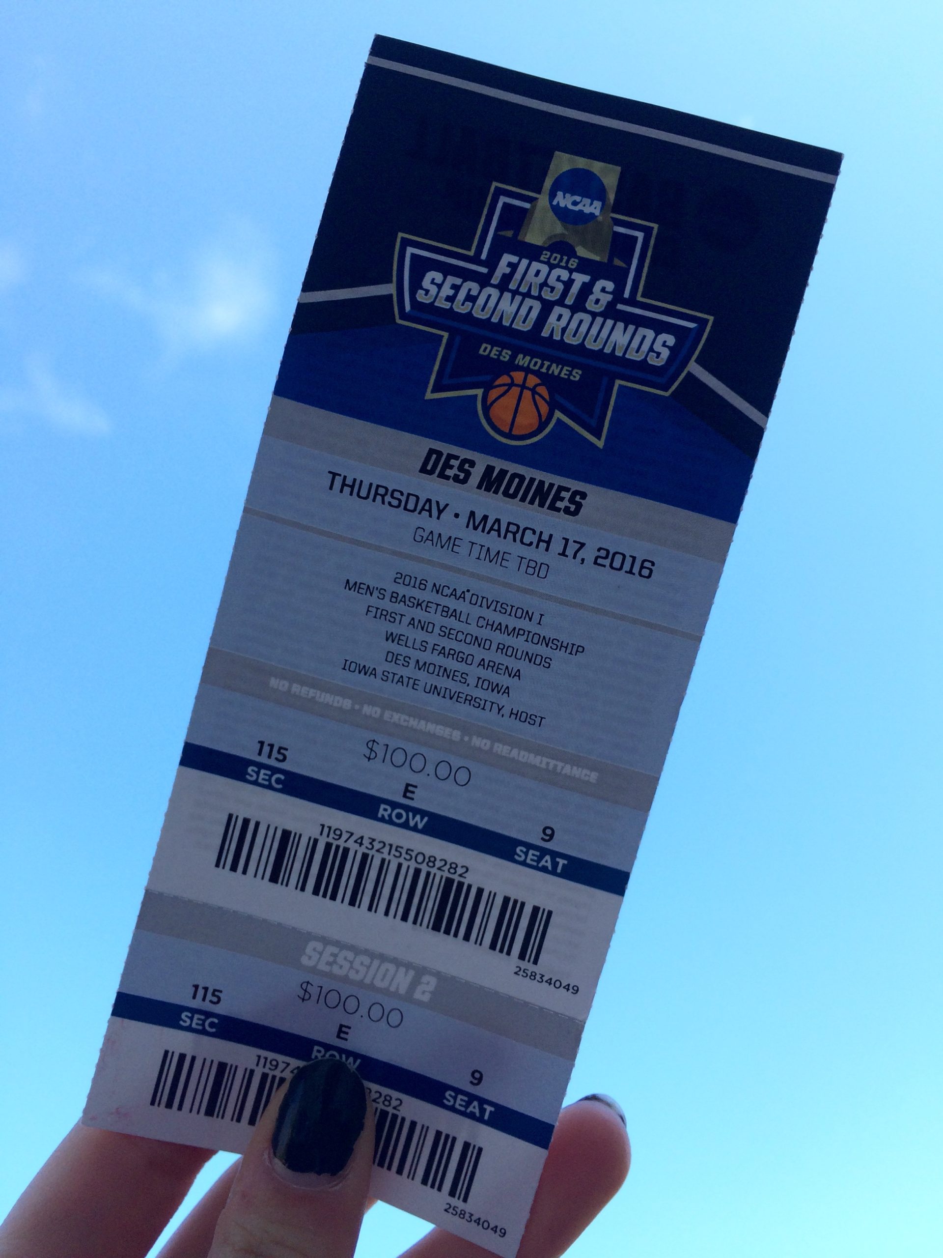 NCAA Tournament Ticket Journey With J